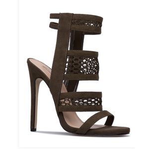 Olive Green Strappy Shoes